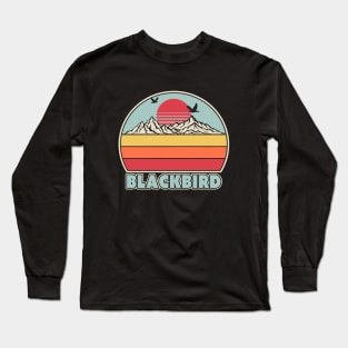 Blackbird Music Rock Abbey Retro Sunset Long Sleeve T-Shirt